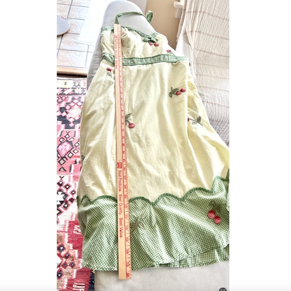 Vintage ANTHROPOLOGIE ODILLE Cherry Festival Halter Dress - 8 - Picture 12 of 13